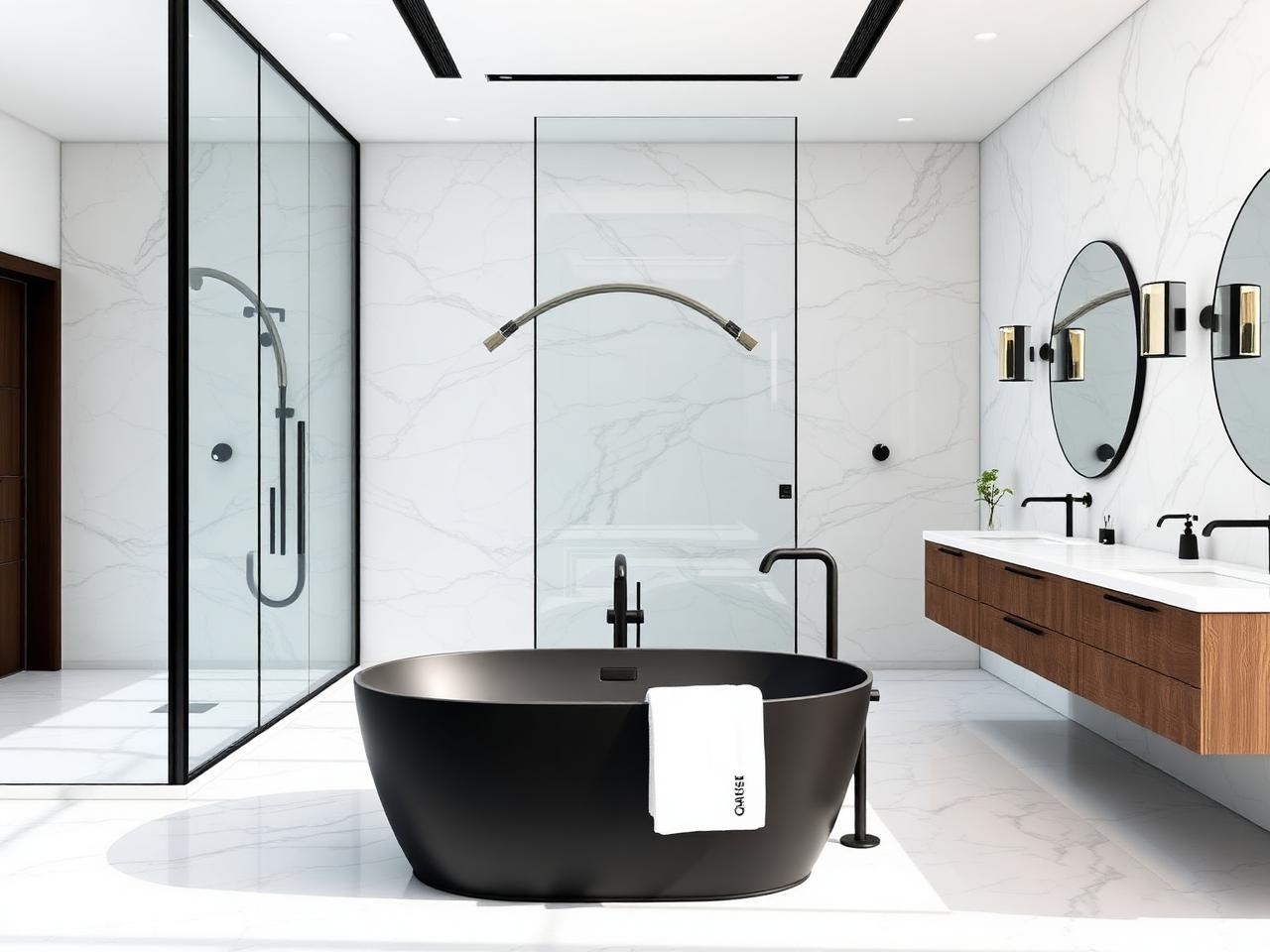 Matte Black Primary Bath